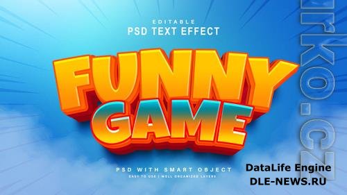 Funny Game Text Effect Psd