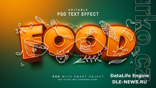 Food Text Effect Psd