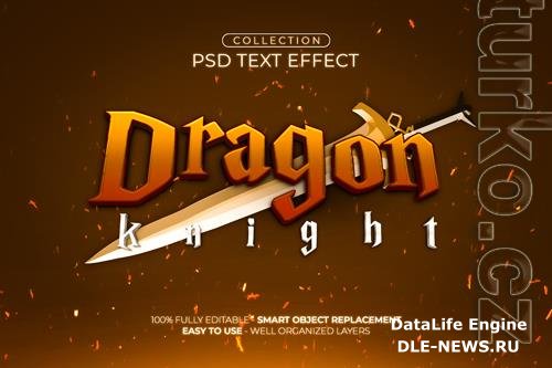 Dragon knight custom text effect psd