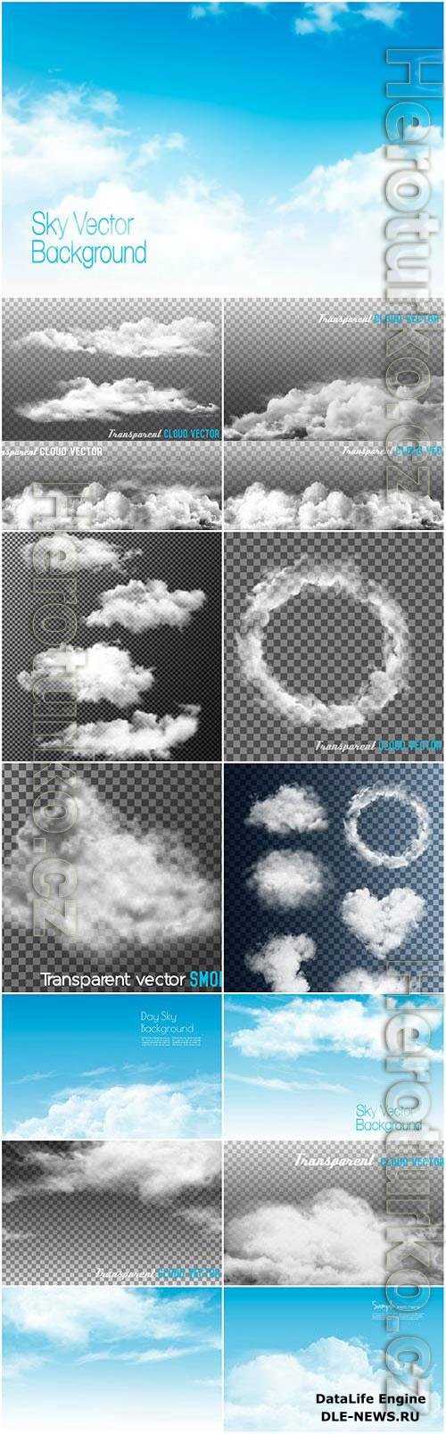 Clouds, storm clouds, sky vector illustration