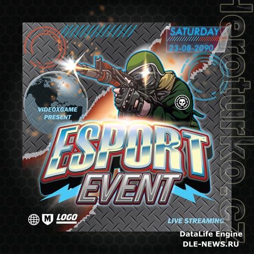 Gamers tournament template premium vector