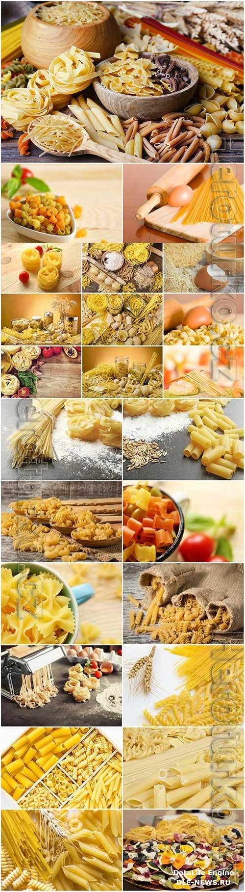 Different types of pasta stock photo