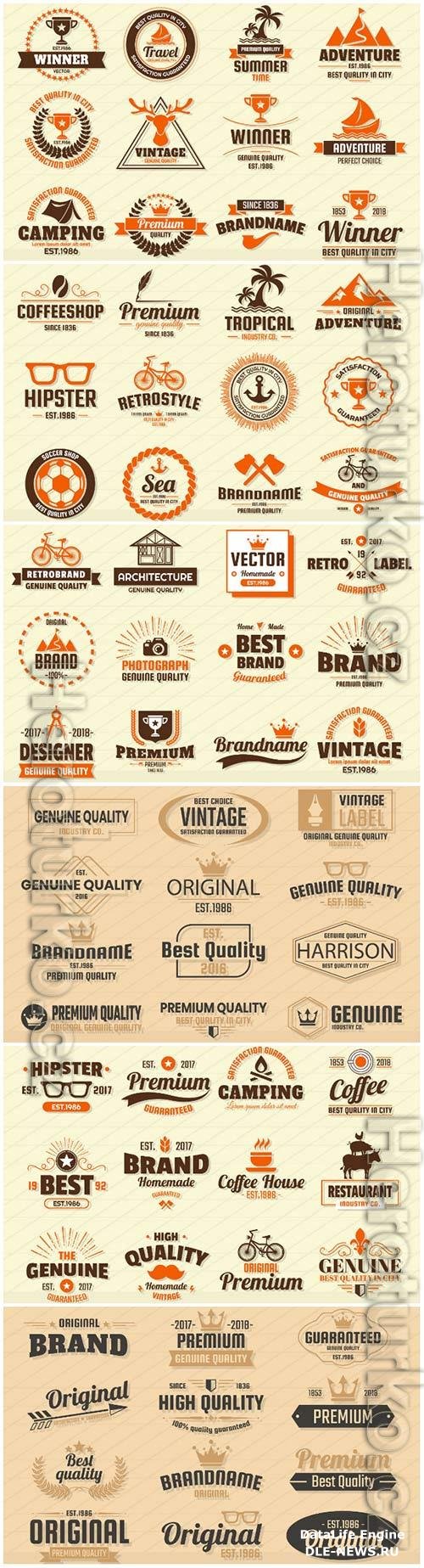 Vintage logos and badges in vector