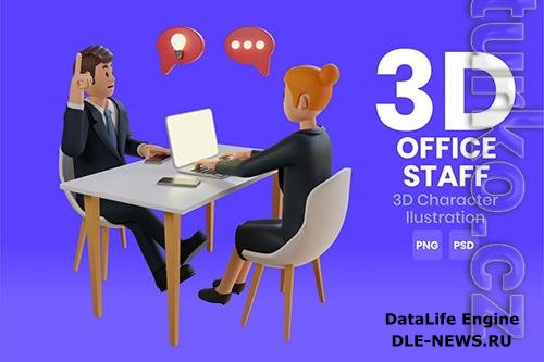 Office Staff 3D Character Illustration 6