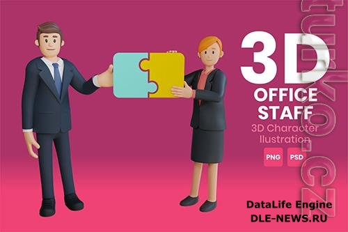 Office Staff 3D Character Illustration 5