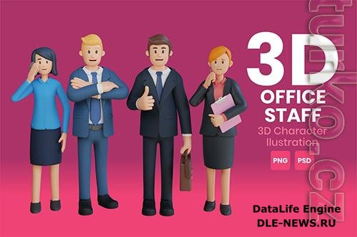 Office Staff 3D Character Illustration 4