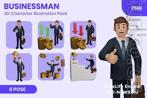 Businessman 3D Character Set