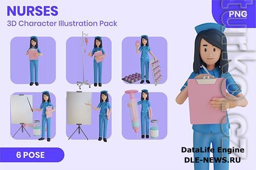 Nurses 3D Character Set