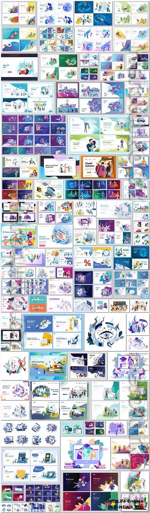 100 Bundle isometric concept vector design vol 19