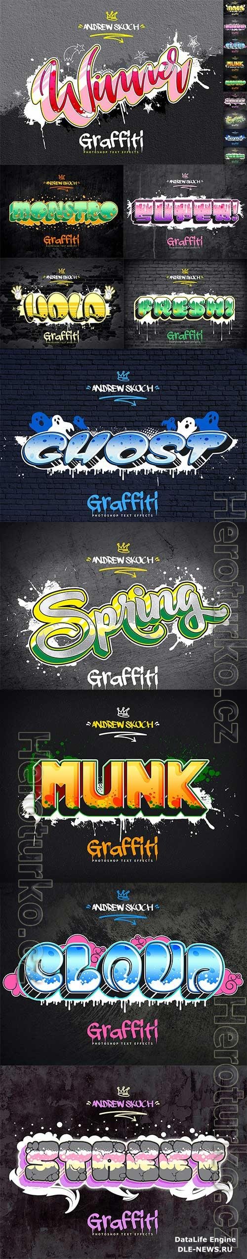 Graffiti Text Effects - 10 PSD - vol 3