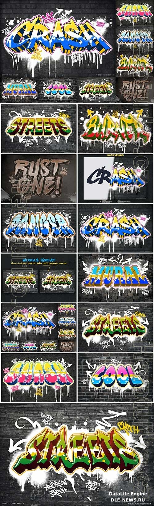 Stylish psd texts Graffiti