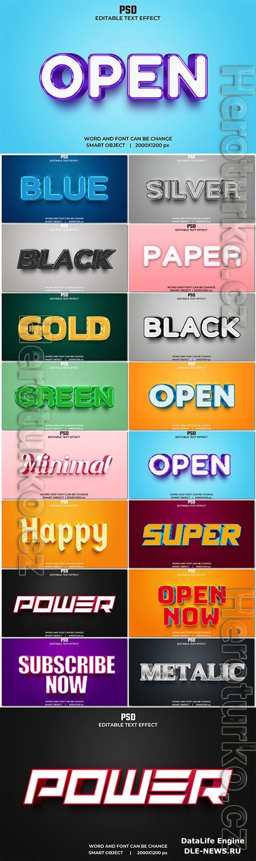 Psd text effect set vol 18