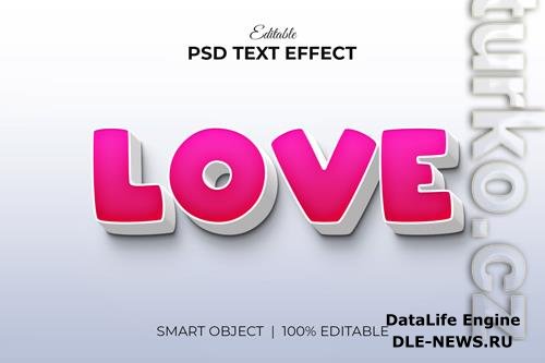 Snow editable 3d text effect mockup premium psd