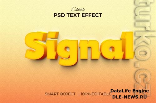 Signal editable 3d text effect mockup premium psd