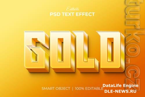 Gold luxury editable 3d text effect mockup premium psd