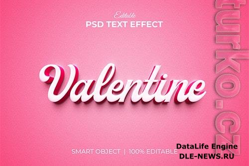 Valentine editable 3d text effect mockup premium psd