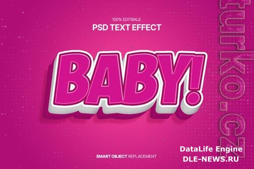 Editable text effect in modern trend style psd