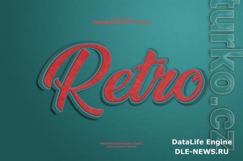 Retro 3d editable premium psd text effect