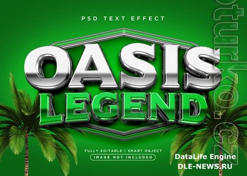 3d style oasis text effect psd