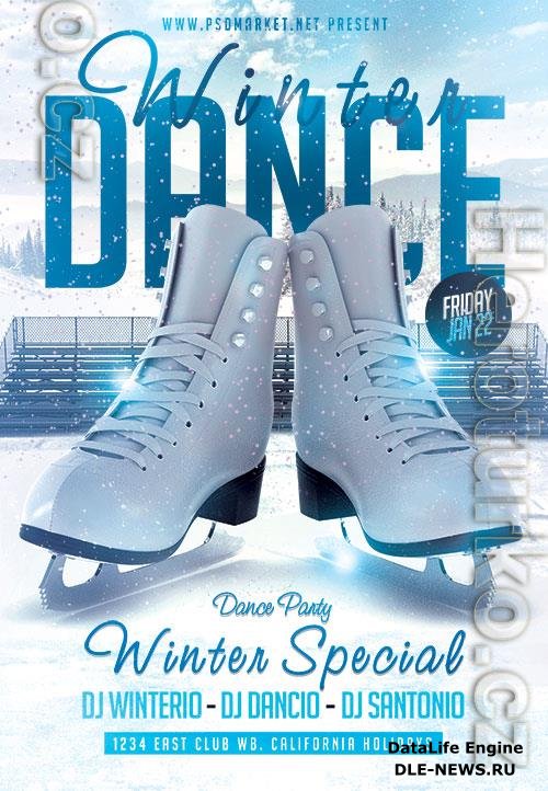 Winter dance psd flyer