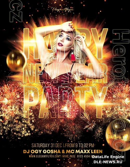 Happy New Year Premium PSD Flyer Template