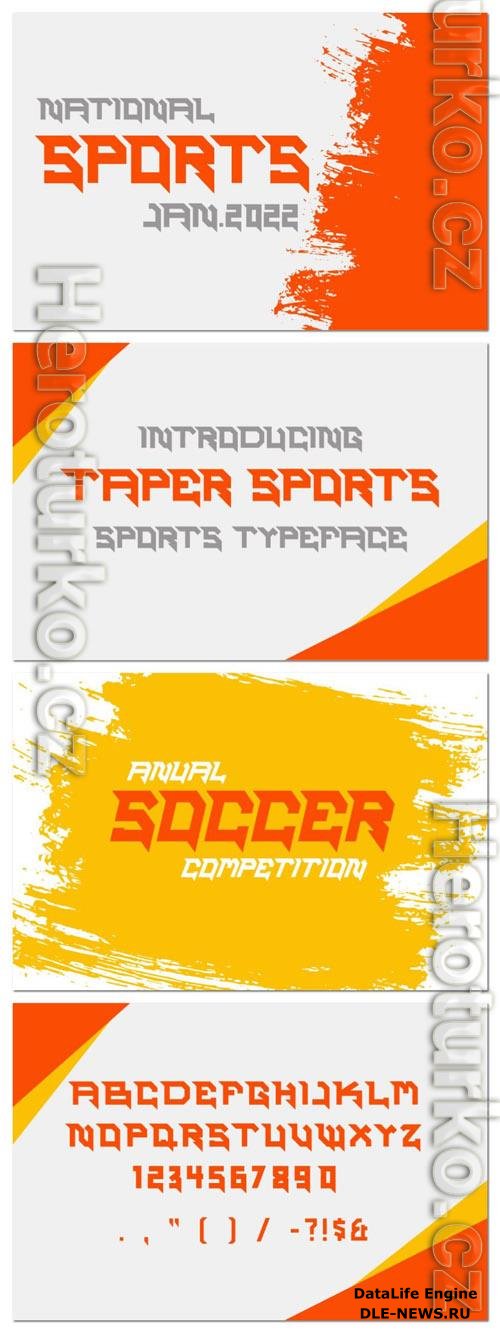Taper Sports Typeface