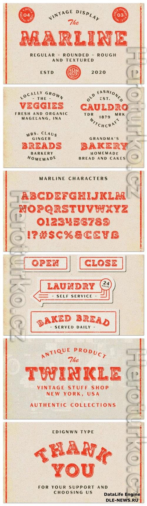 Marline - Vintage Texture Font