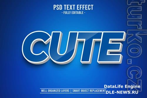 Cute text style effect psd