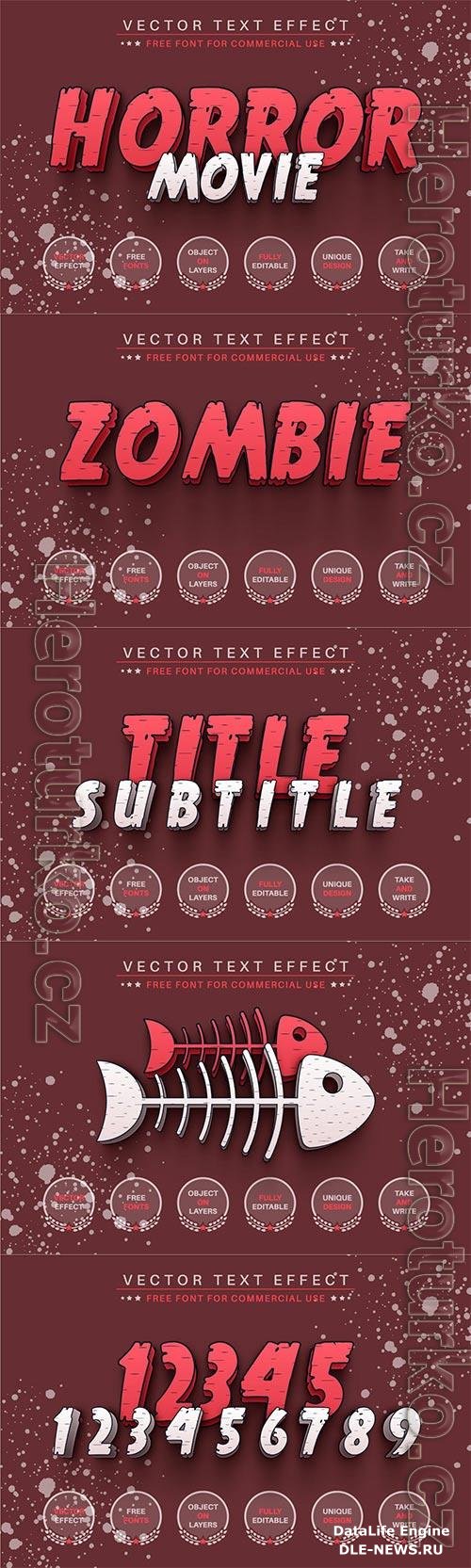 Horror Movie - Editable Text Effect, Font Style