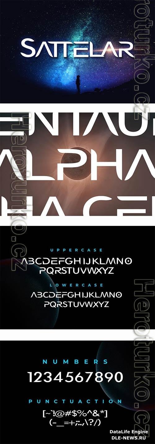 Sattelar - Modern futuristic scifi font