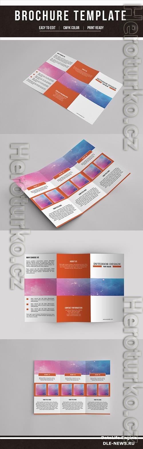 Business Brochure Layout with Orange Accents 199626889