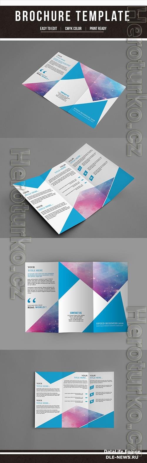 Business Brochure Layout with Triangular Design Elements 199626756