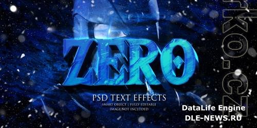 Zero text effect psd