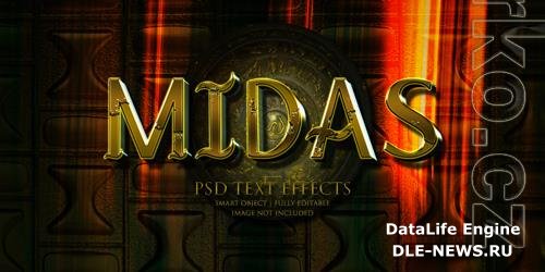 Midas text effect psd