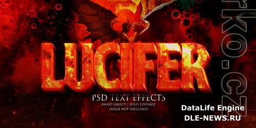 Lucifer text effect psd