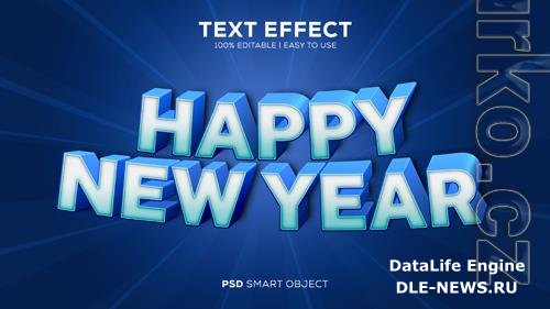 Easy to use new year psd text effect psd