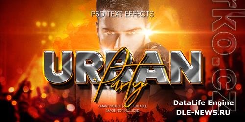 Urban party text effect psd