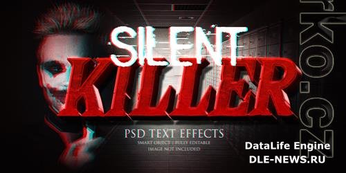 Silent killer text effect psd