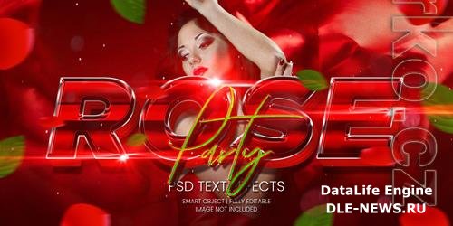 Rose party text effect psd