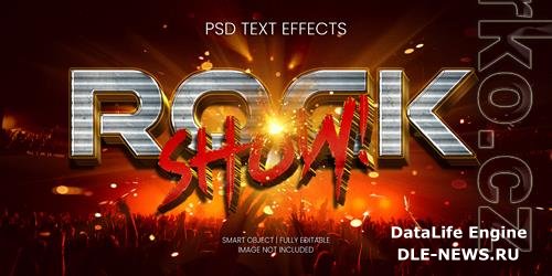 Rock show text effect psd