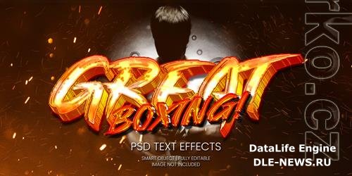 Great boxing text effect psd