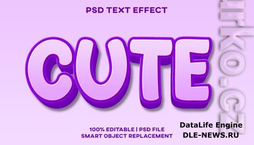 Cute text effect style template