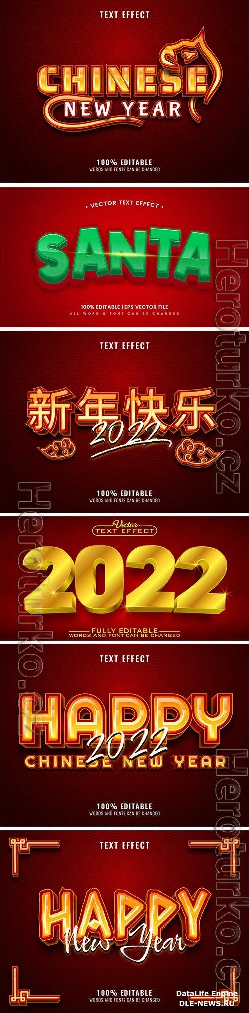 Chinese New year text vector effect