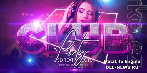 Club party text effect psd