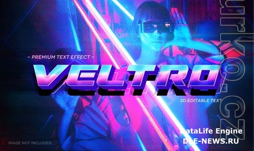 Veltro 3d text effect mockup template premium psd