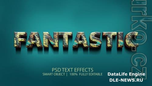 Fantasi rusty bold texture psd text effect