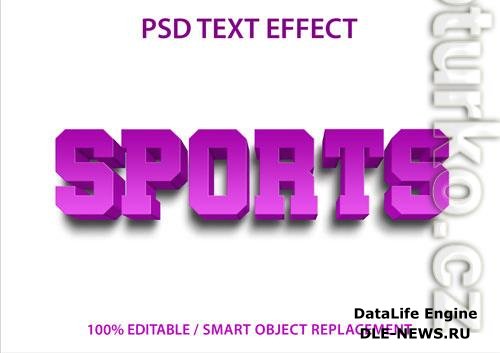 Editable text effect sports premium psd