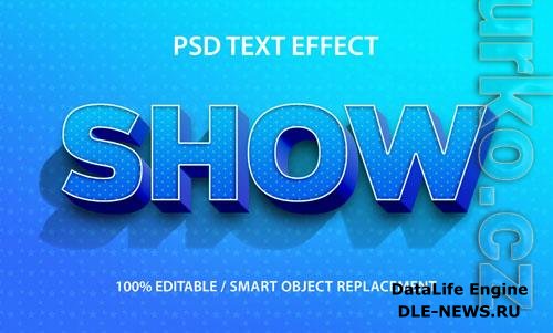 Editable text effect show premium psd