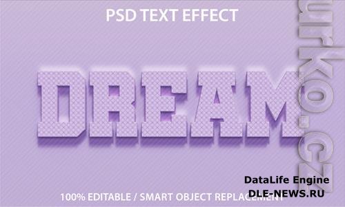 Editable text effect dream premium psd