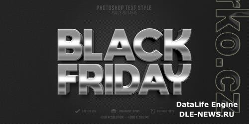 Black friday 3d text style effect premium psd